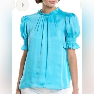 Trina Turk Bright Turquoise Sunrise Top